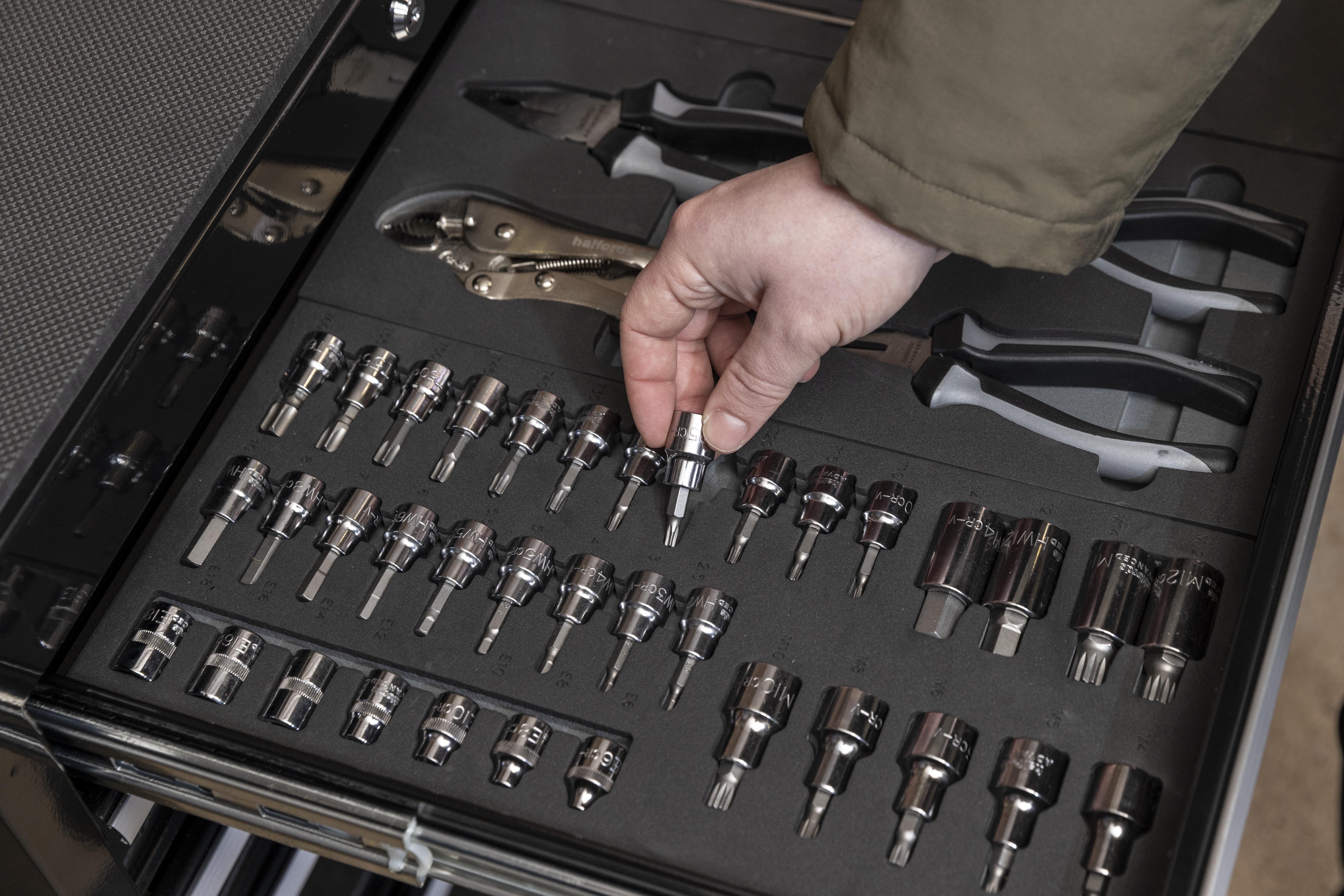 Halfords Advanced 36 Piece Bit Socket Set Modular Tray