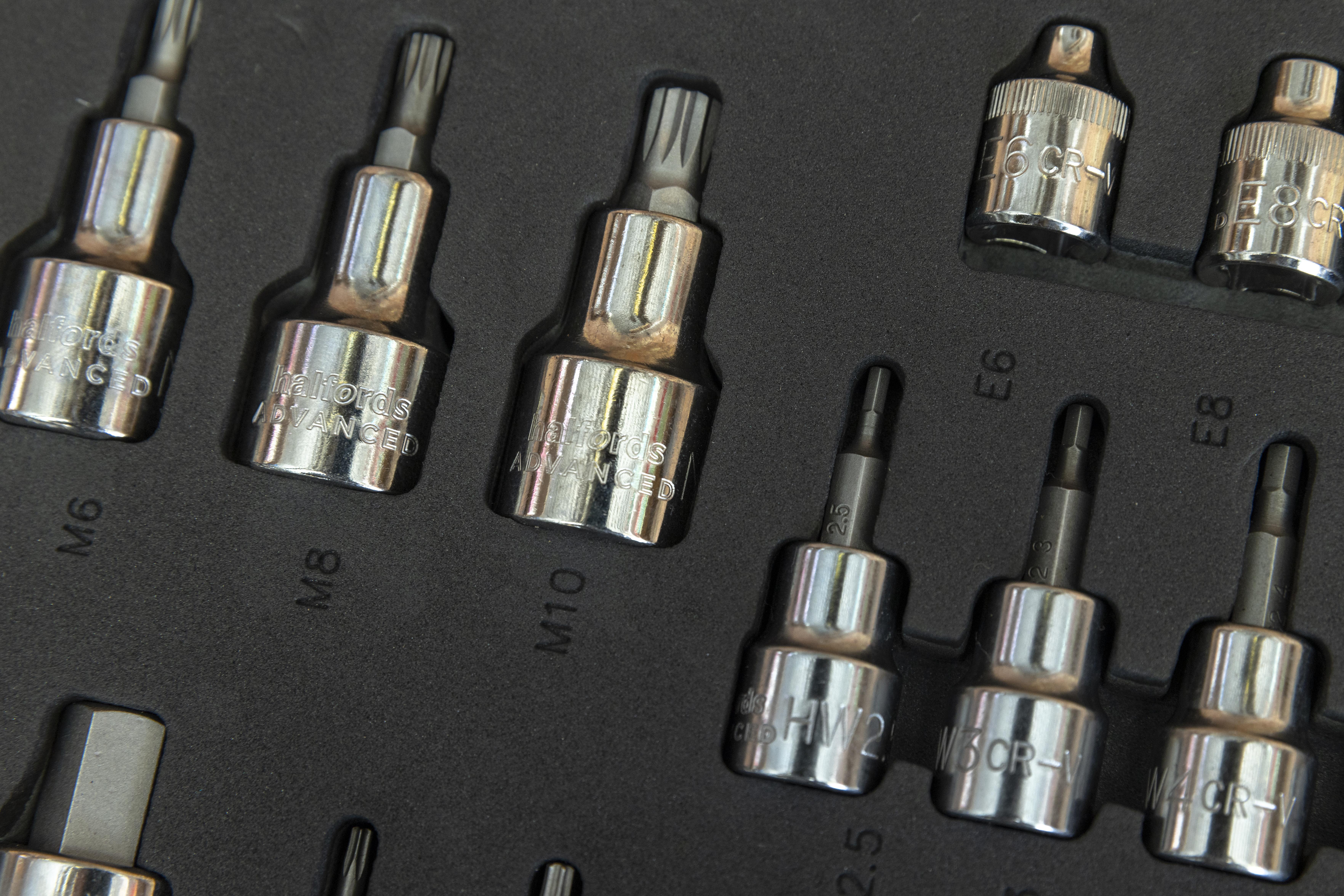 Halfords Advanced 36 Piece Bit Socket Set Modular Tray