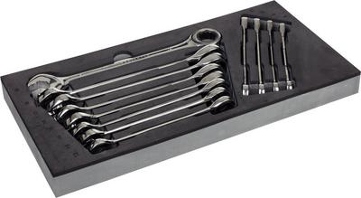 Halfords Advanced 12 Piece Ratchet Spanner Set Modular Tray Halfords Advanced 12 Piece Ratchet Spanner Set Modular Tray
