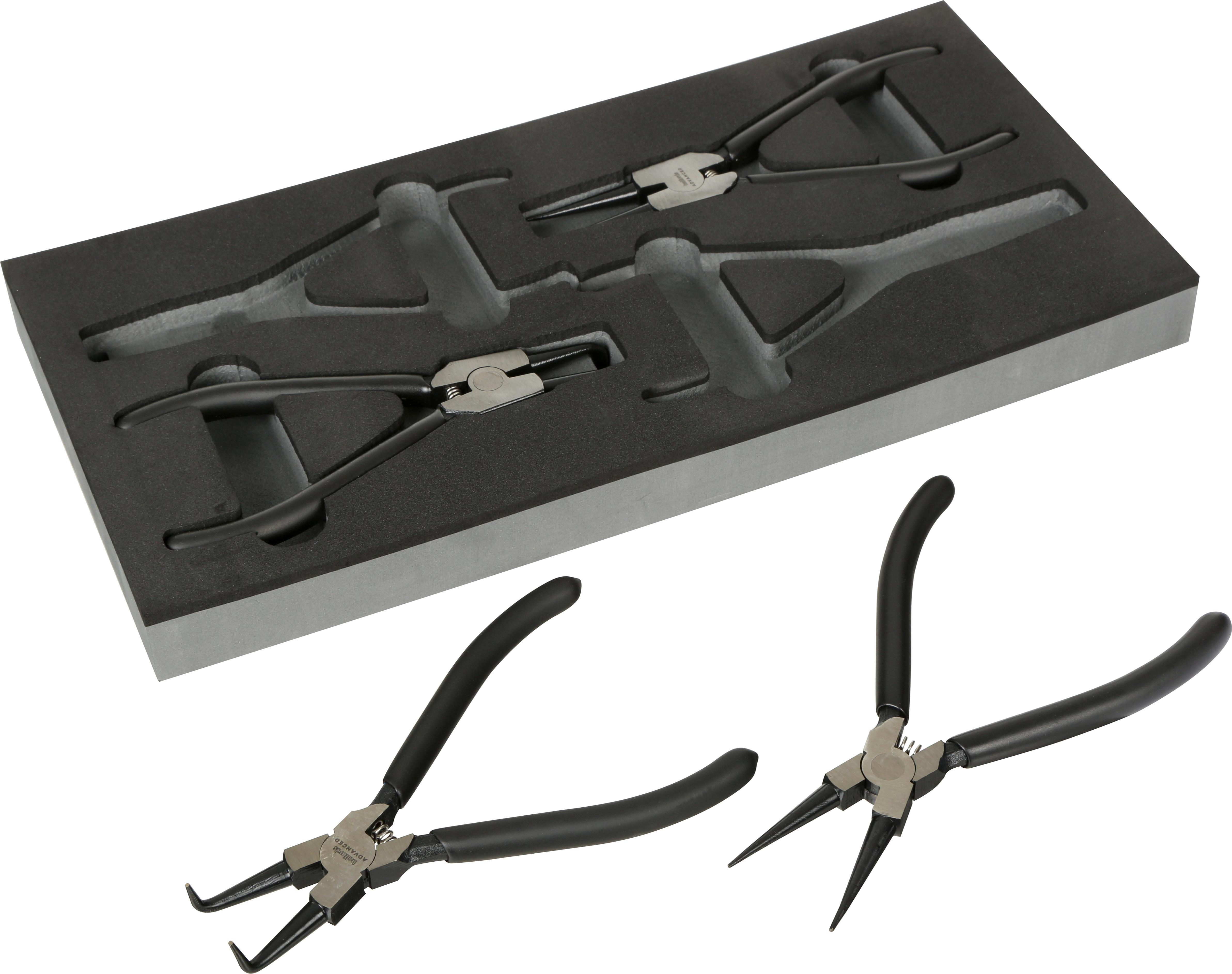 Halfords Advanced 4 Piece Circlip Plier Set Modular Tray