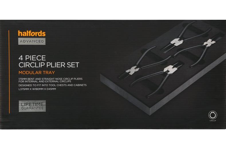 Halfords Advanced 4 Piece Circlip Plier Set Modular Tray Halfords Advanced 4 Piece Circlip Plier Set Modular Tray