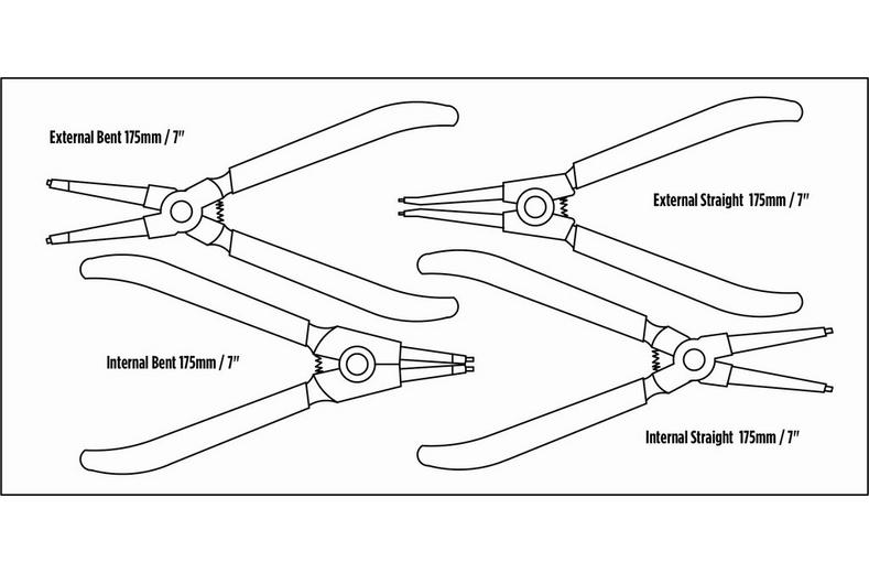 Halfords Advanced 4 Piece Circlip Plier Set Modular Tray Halfords Advanced 4 Piece Circlip Plier Set Modular Tray
