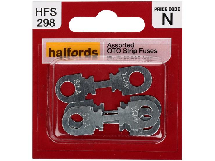 Halfords Assorted OTO Strip Fuses 30,40,50 & 60 AMP