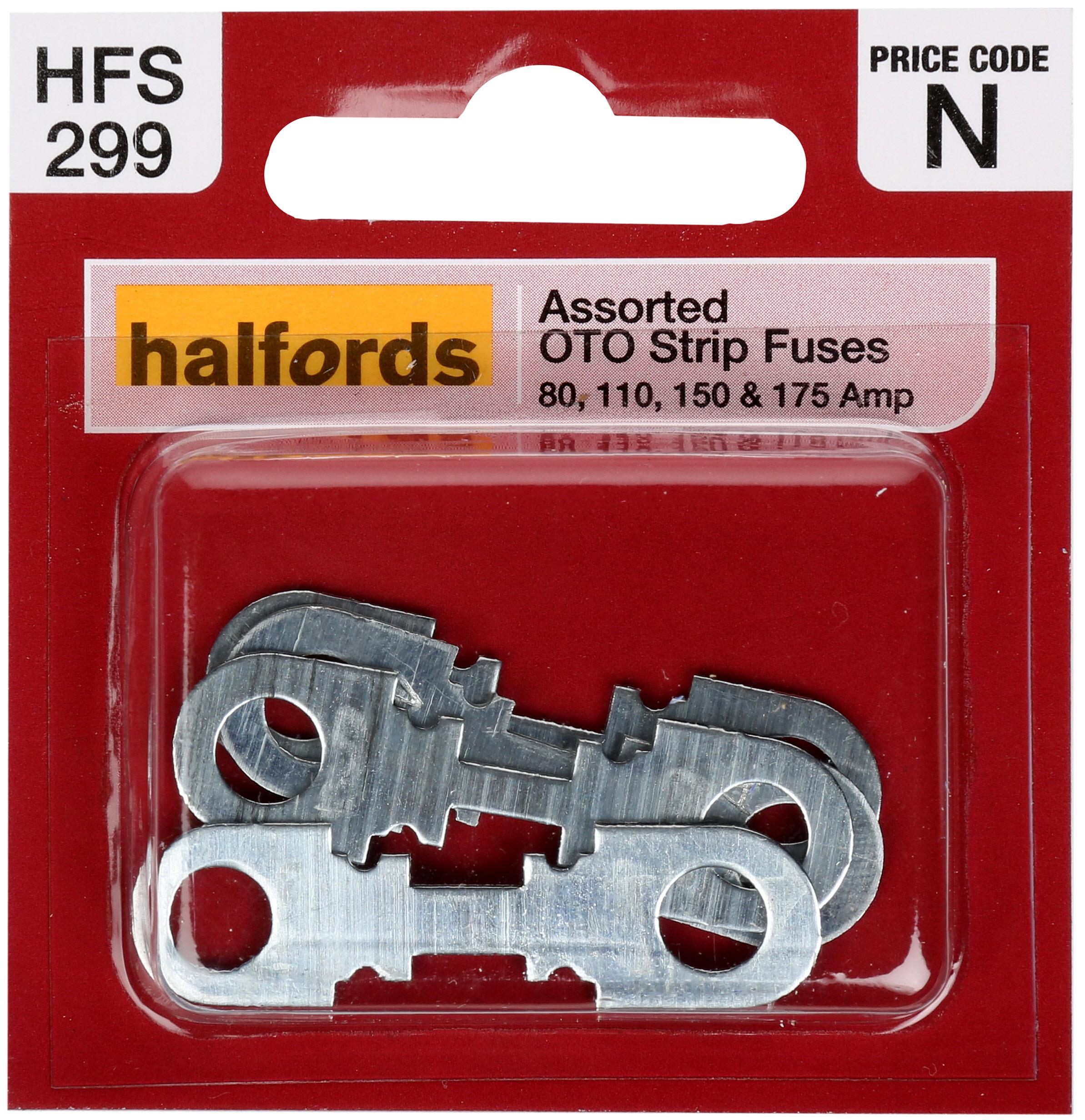 Halfords Assorted Oto Strip Fuses 80, 110, 150 & 175 Amp