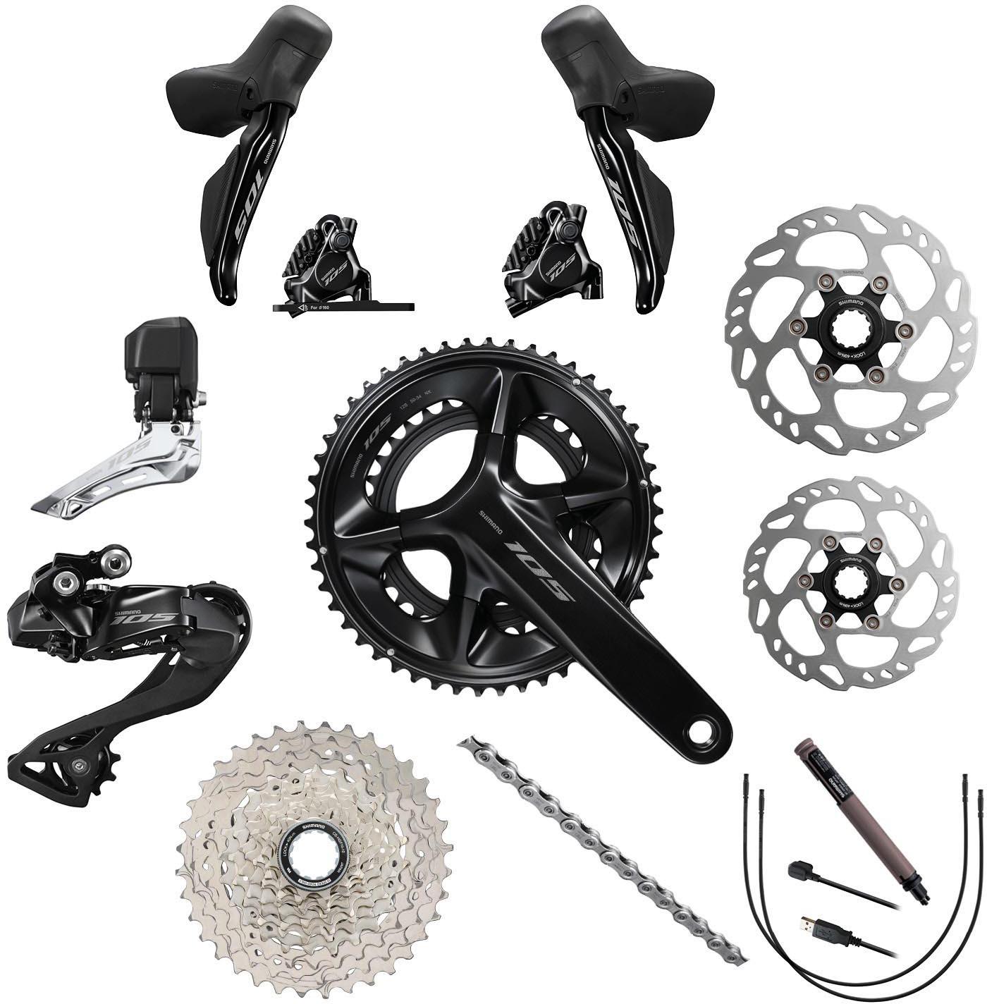 Shimano 105 Di2 R7170 Disc 12 Speed Groupset | Halfords UK