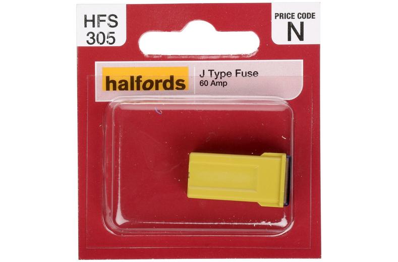 Halfords J Type Slow Blow Fuse 60AMP (FUSE217) Halfords J Type Slow Blow Fuse 60AMP (FUSE217)