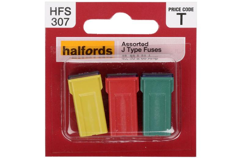 Halfords Assorted J Type Fuses 40,50 & 60 AMP (FUSE219) Halfords Assorted J Type Fuses 40,50 & 60 AMP (FUSE219)