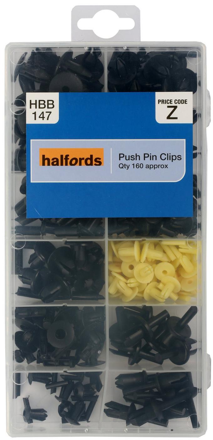 Halfords Assorted Push Pin Clips 160pcs