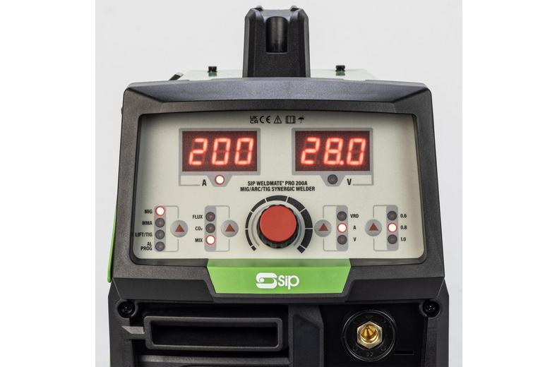 SIP WELDMATE® PRO 200A MIG/ARC/TIG Synergic Welder SIP WELDMATE® PRO 200A MIG/ARC/TIG Synergic Welder