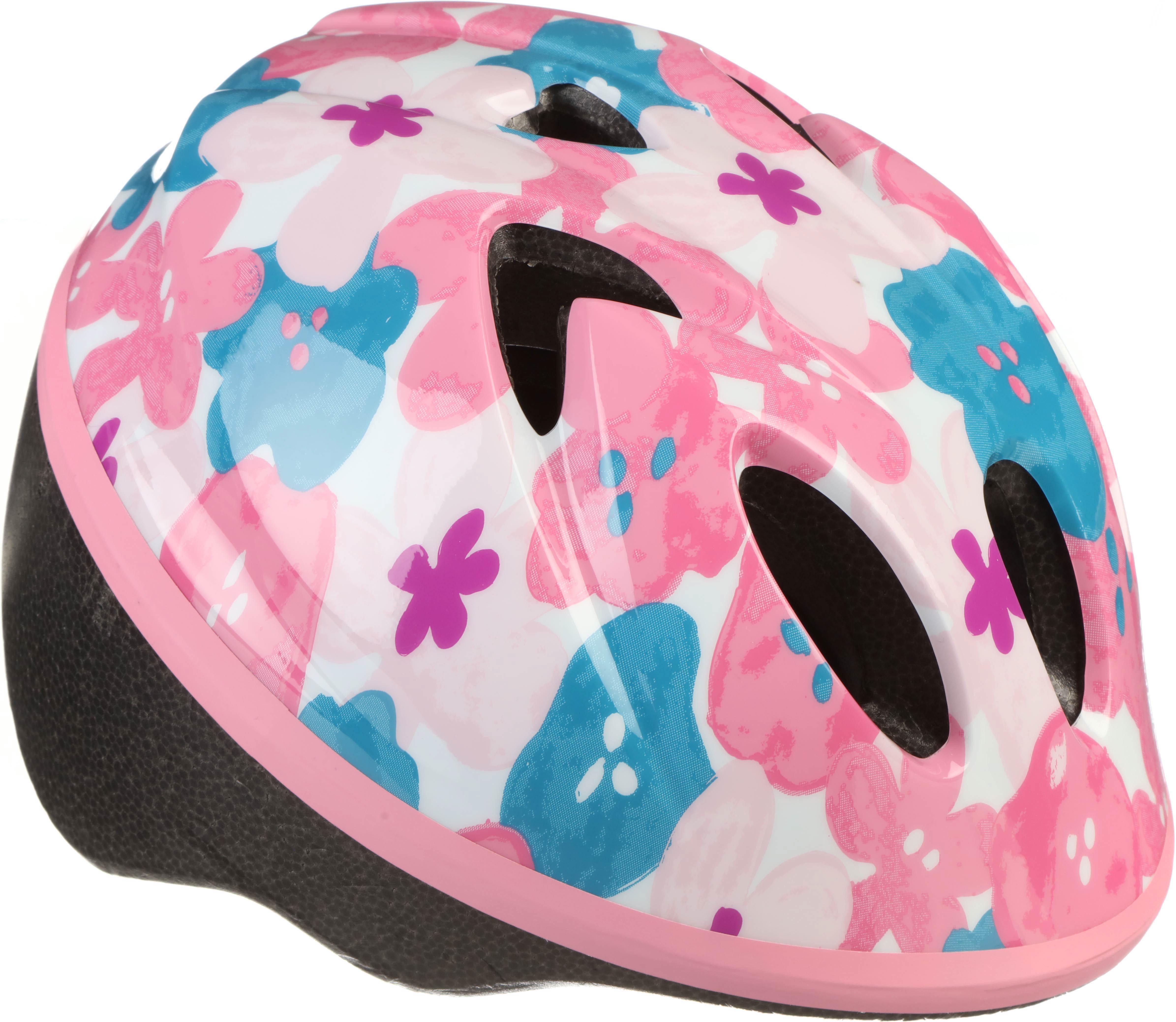 Halfords Pink Floral Toddler Helmet, 44 - 50 cm