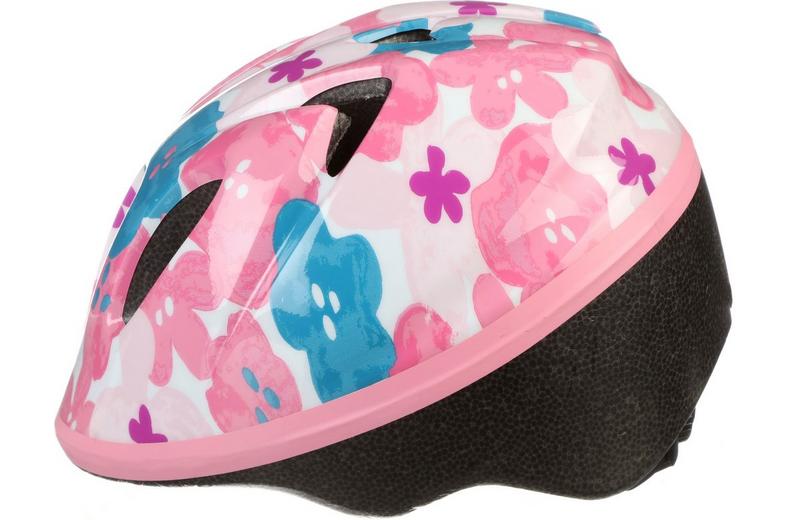 Halfords Pink Floral Toddler Helmet, 44-50cm Halfords Pink Floral Toddler Helmet, 44-50cm