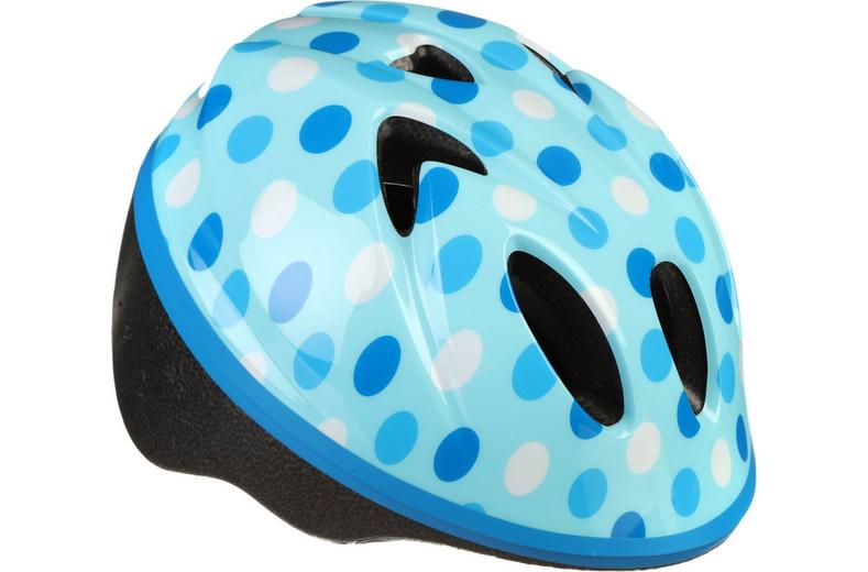 Halfords Blue Polka Dot Toddler Helmet, 44-50cm Halfords Blue Polka Dot Toddler Helmet, 44-50cm