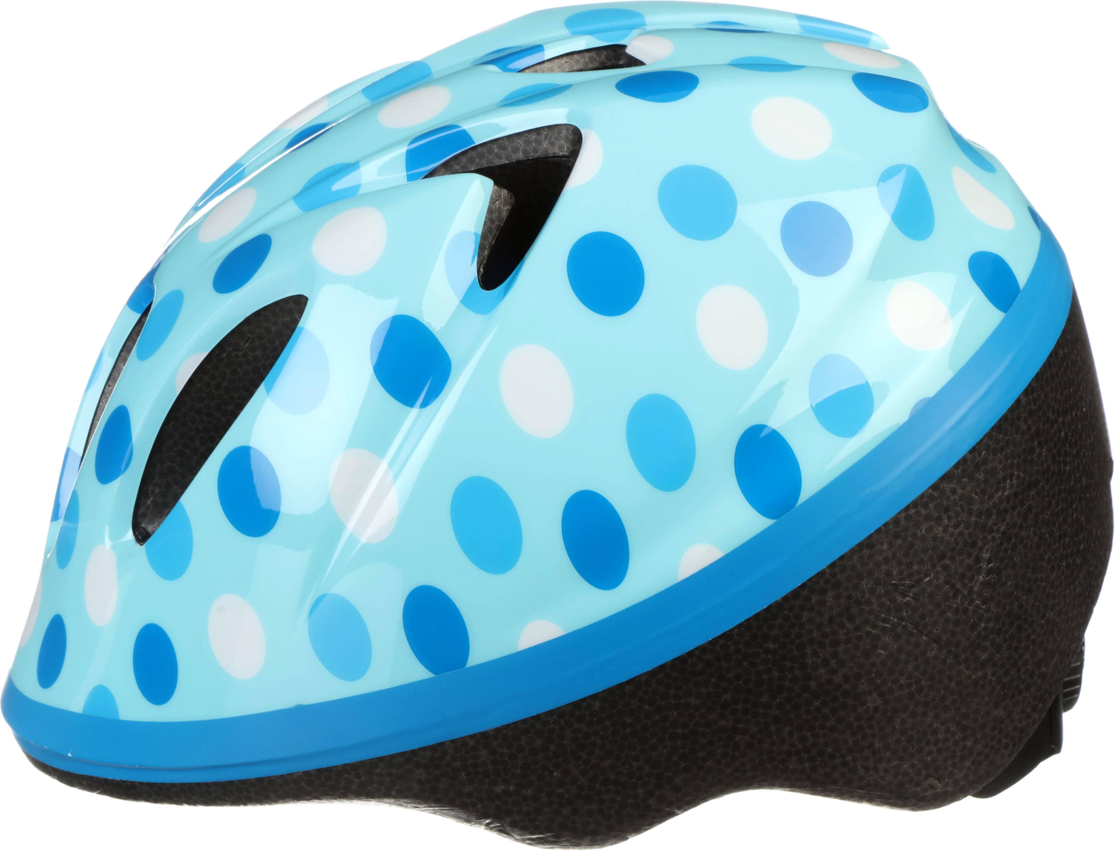 Halfords Blue Polka Dot Toddler Helmet, 44 - 50 cm