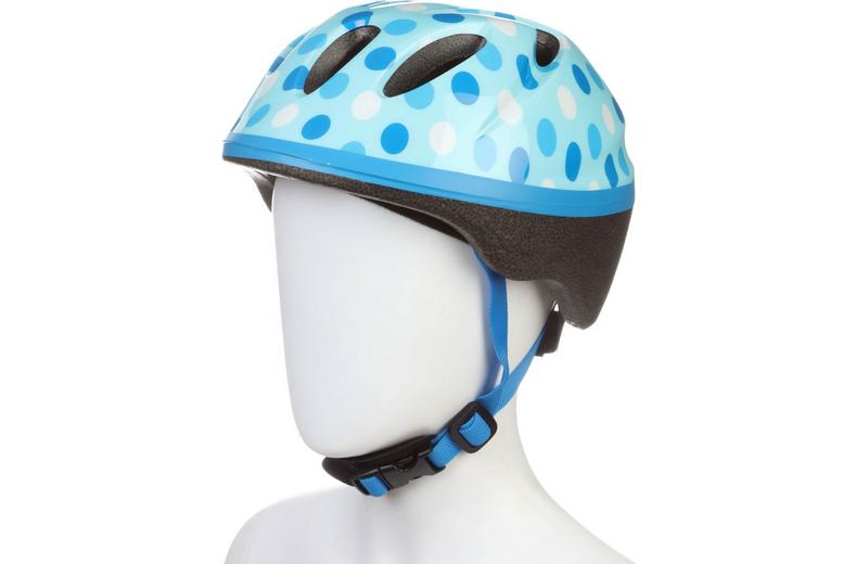 Halfords Blue Polka Dot Toddler Helmet, 44-50cm Halfords Blue Polka Dot Toddler Helmet, 44-50cm