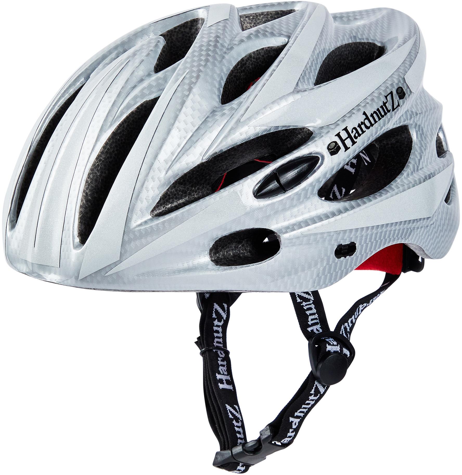 Hardnutz Silver Carbon Fibre High Vis Helmet (54-62Cm)