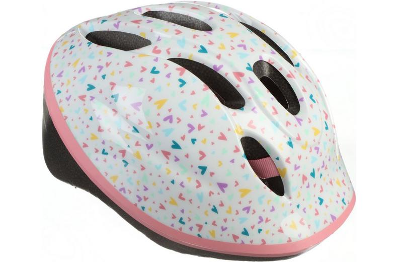 Halfords Multi Colour Hearts Kids Helmet, 46 - 54 cm Halfords Multi Colour Hearts Kids Helmet, 46 - 54 cm