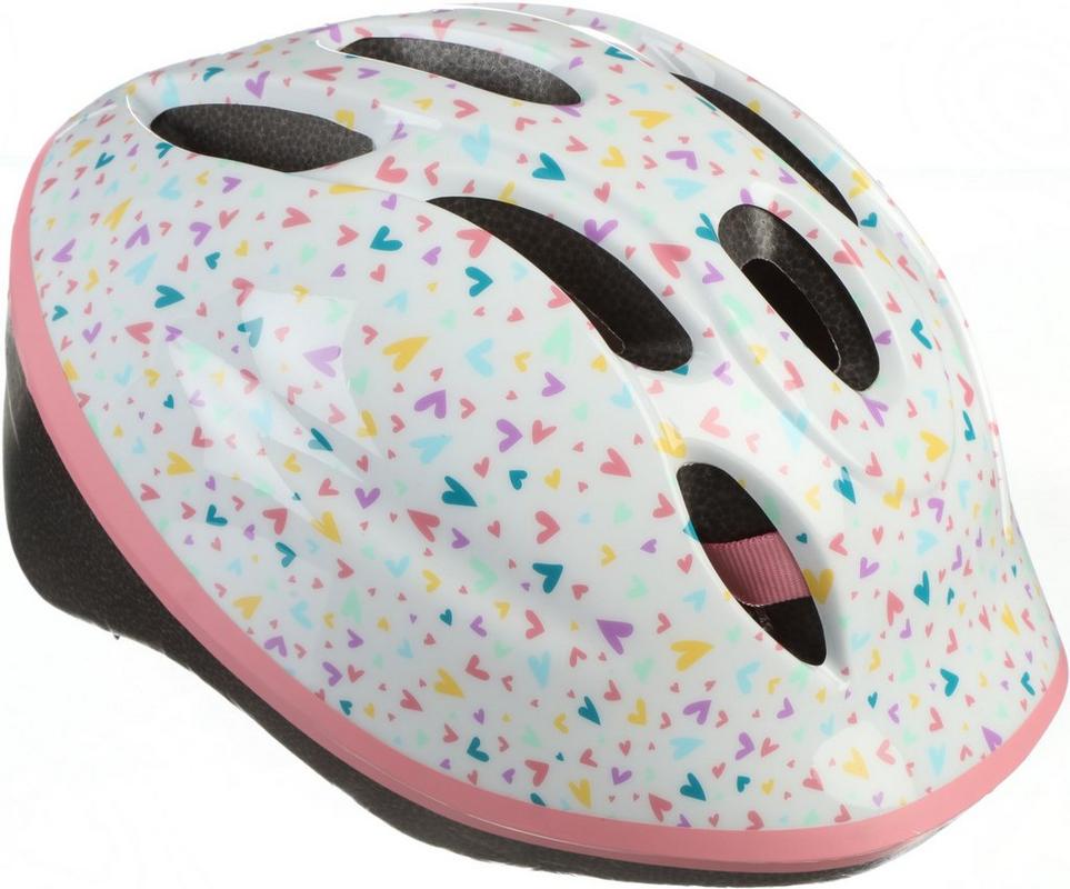 Halfords Multi Colour Hearts Kids Helmet, 46-54Cm | Extra 8% off for BC Members