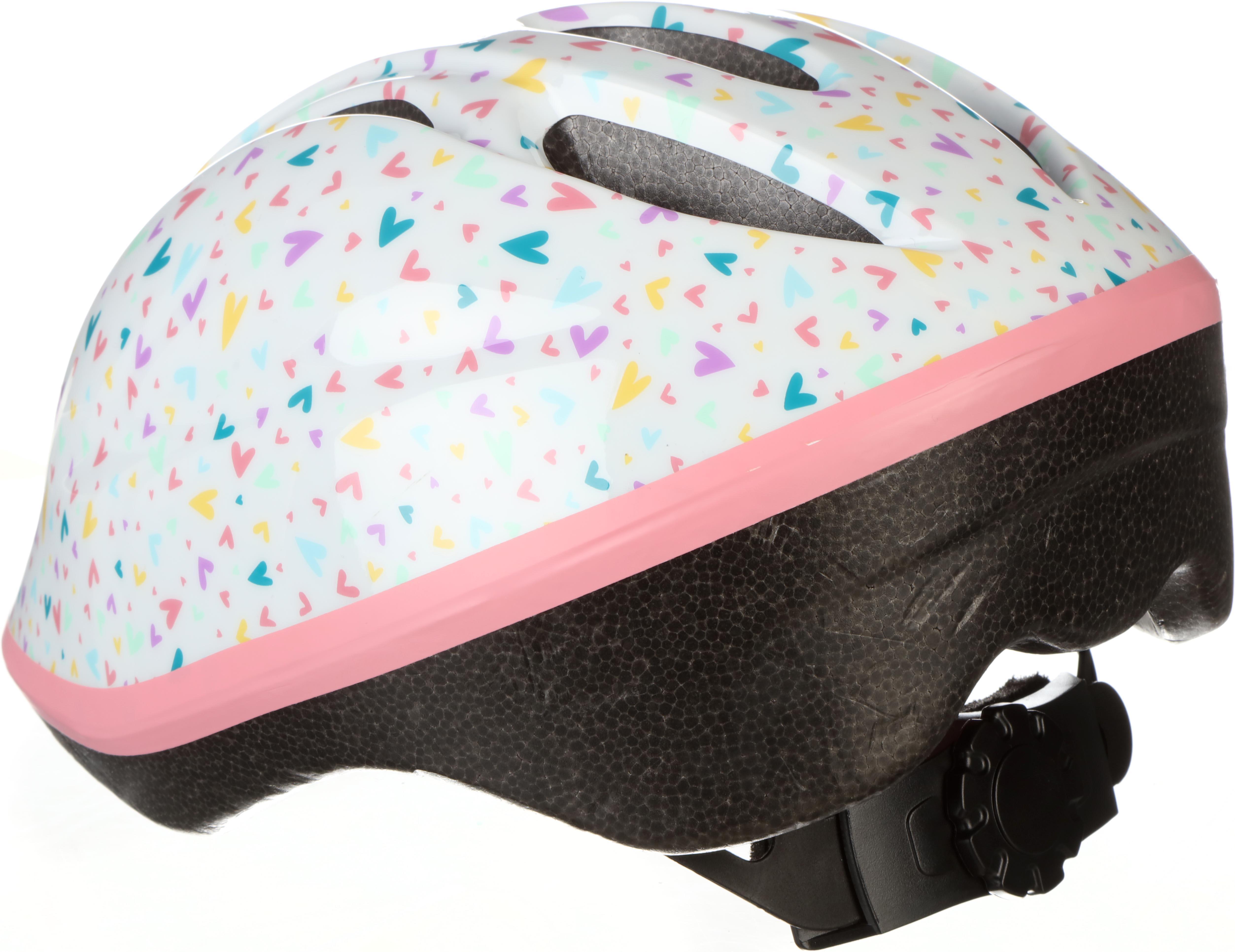 Halfords Multi Colour Hearts Kids Helmet, 46 - 54 cm