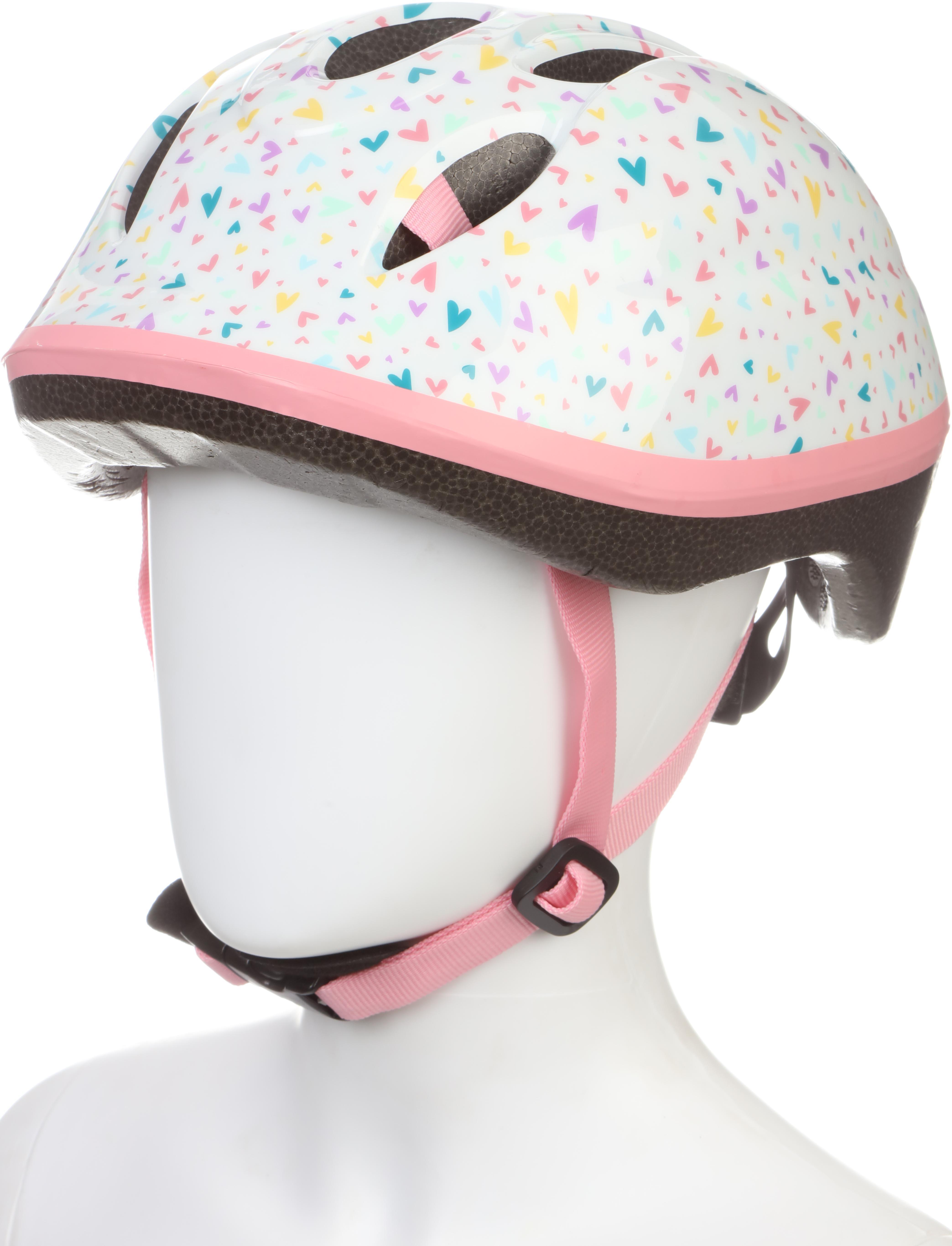 Halfords Multi Colour Hearts Kids Helmet, 46 - 54 cm