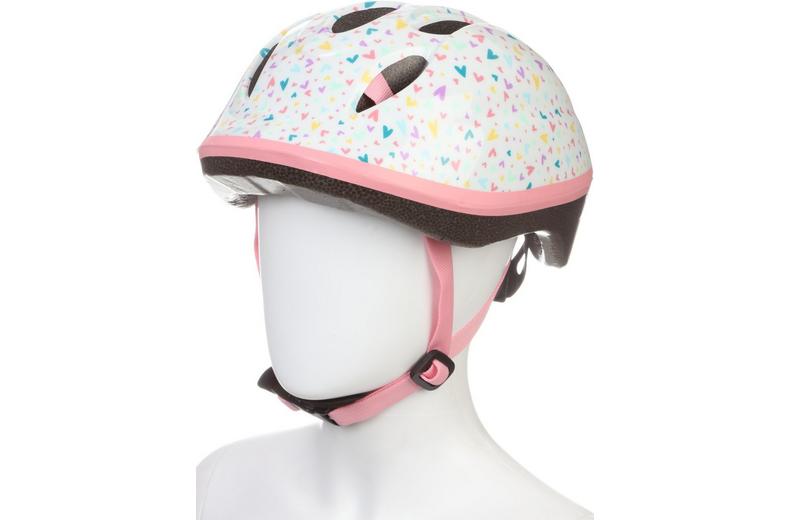 Halfords Multi Colour Hearts Kids Helmet, 46-54cm Halfords Multi Colour Hearts Kids Helmet, 46-54cm