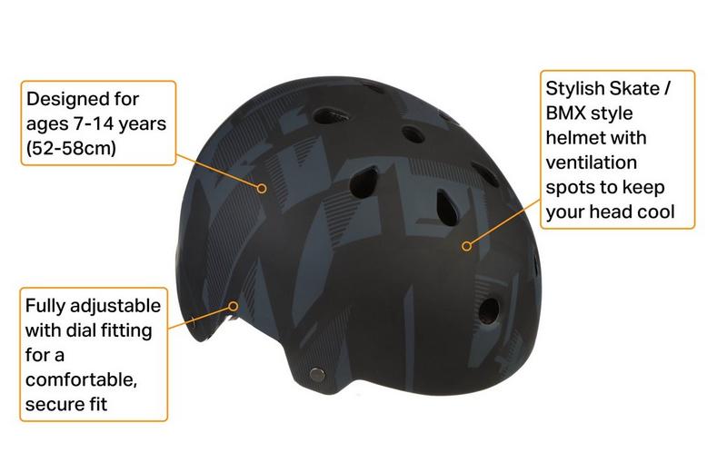 Halfords Grey Print Kids Skate, 52 - 58 cm Halfords Grey Print Kids Skate, 52 - 58 cm