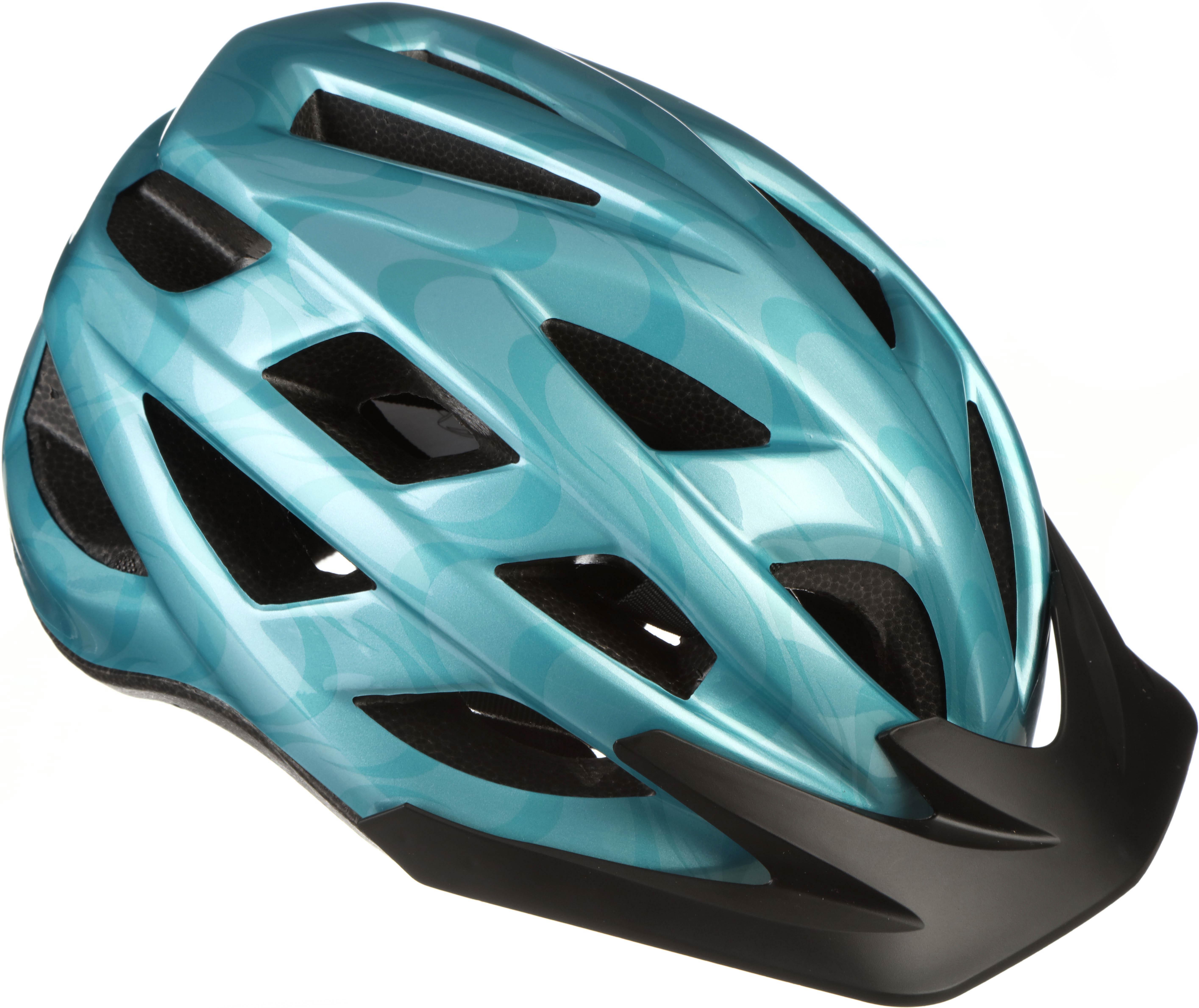 Halfords Turquoise Swirls Junior Helmet, 52 - 56 cm