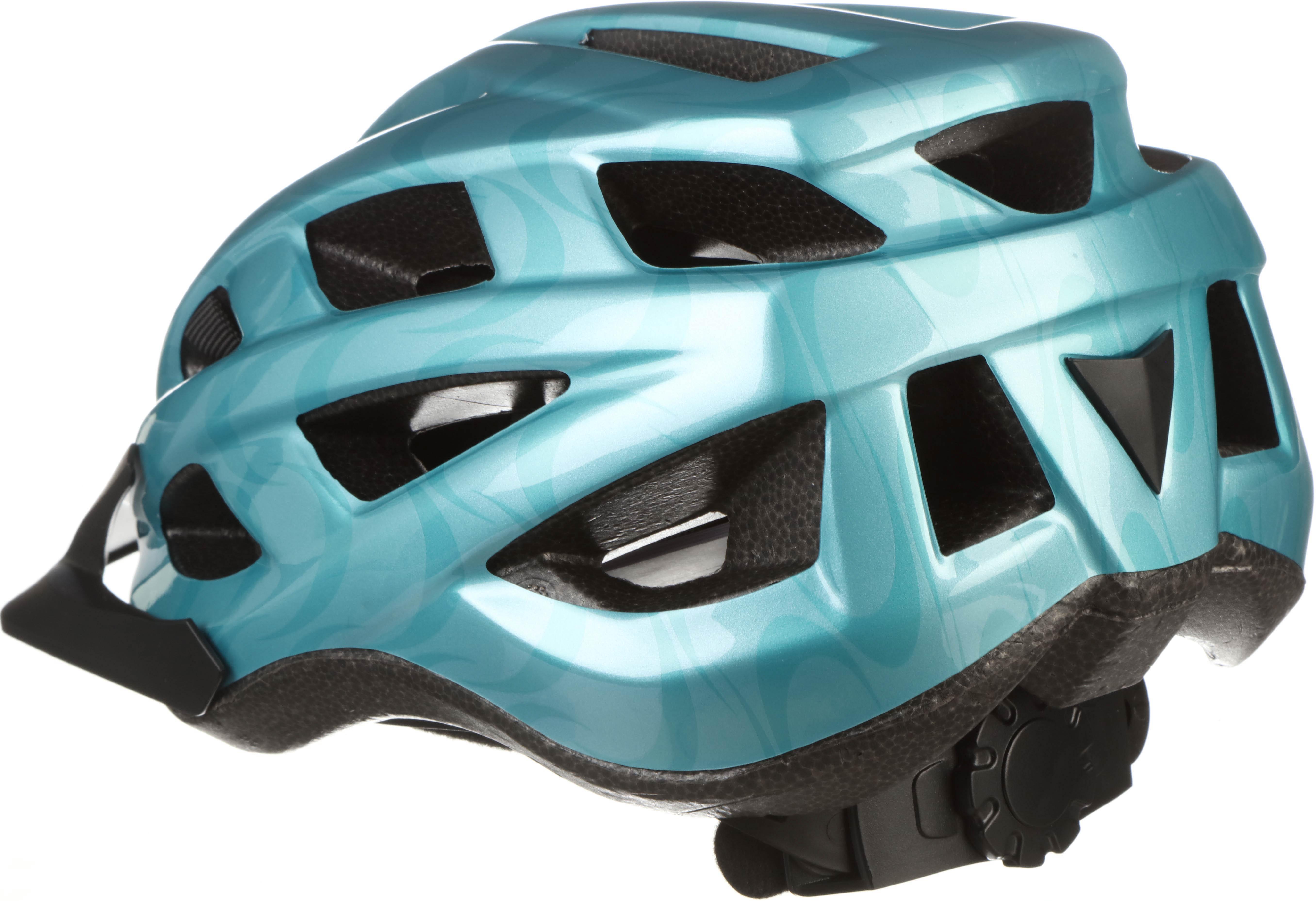 Halfords Turquoise Swirls Junior Helmet, 52-56cm