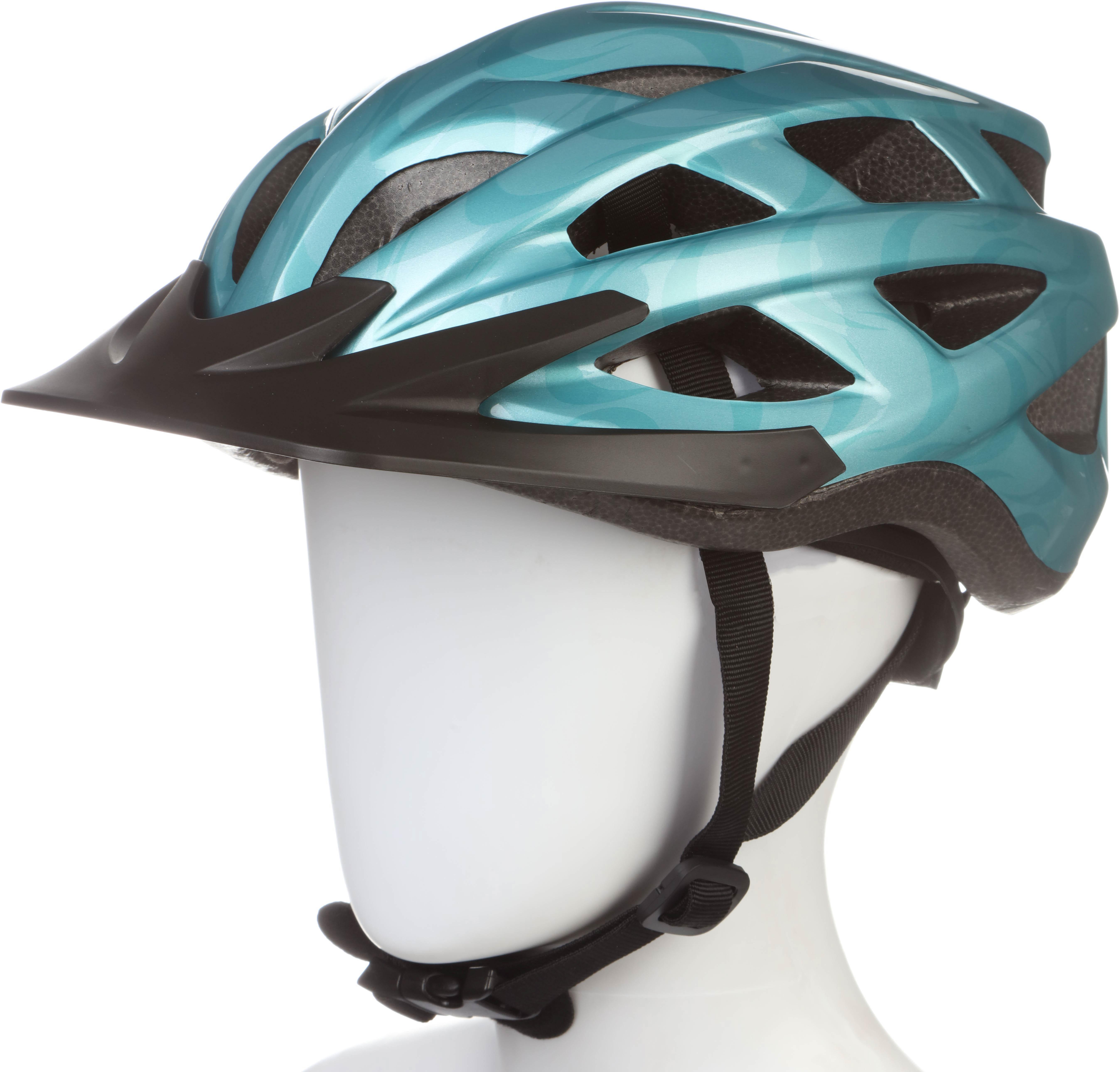 Halfords Turquoise Swirls Junior Helmet, 52 - 56 cm
