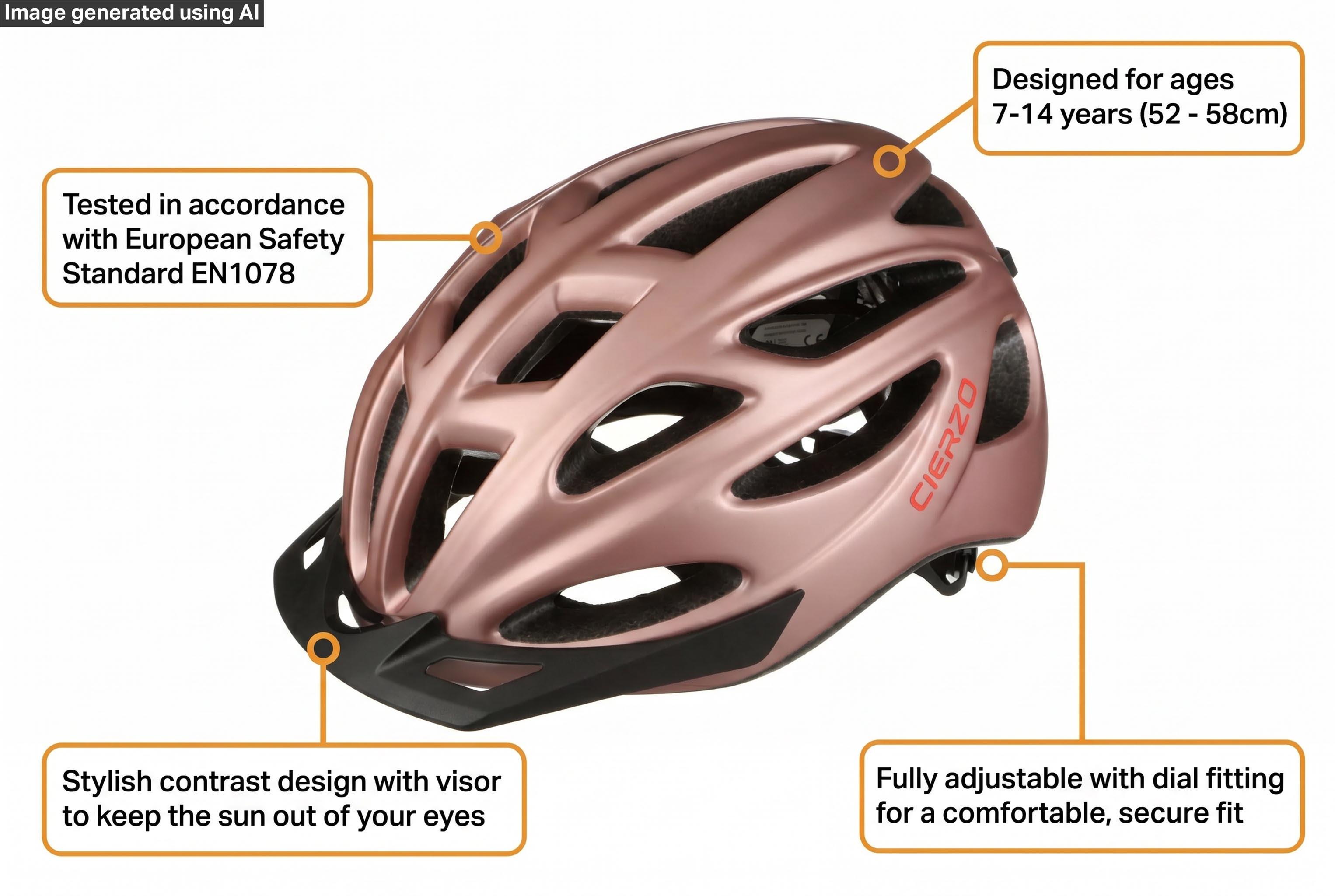 Halfords Pearlised Cierzo Junior Helmet, 52 - 58 cm