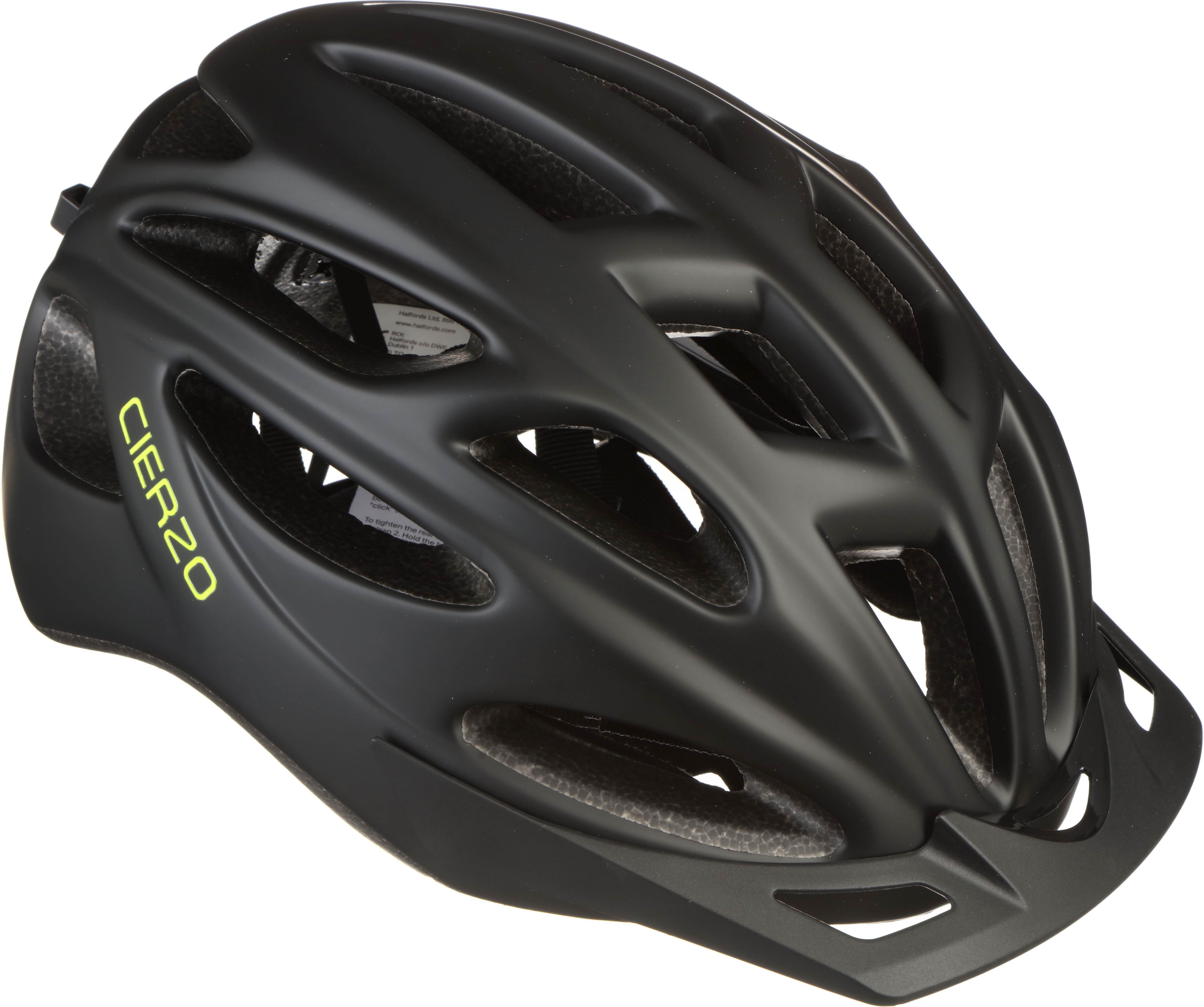 Halfords Black Cierzo Junior Helmet, 52-58cm