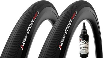 Halfords Vittoria Corsa N.Ext Tlr Tyre & Sealant Bundle, 700X28C | Extra 8% off for BC Members