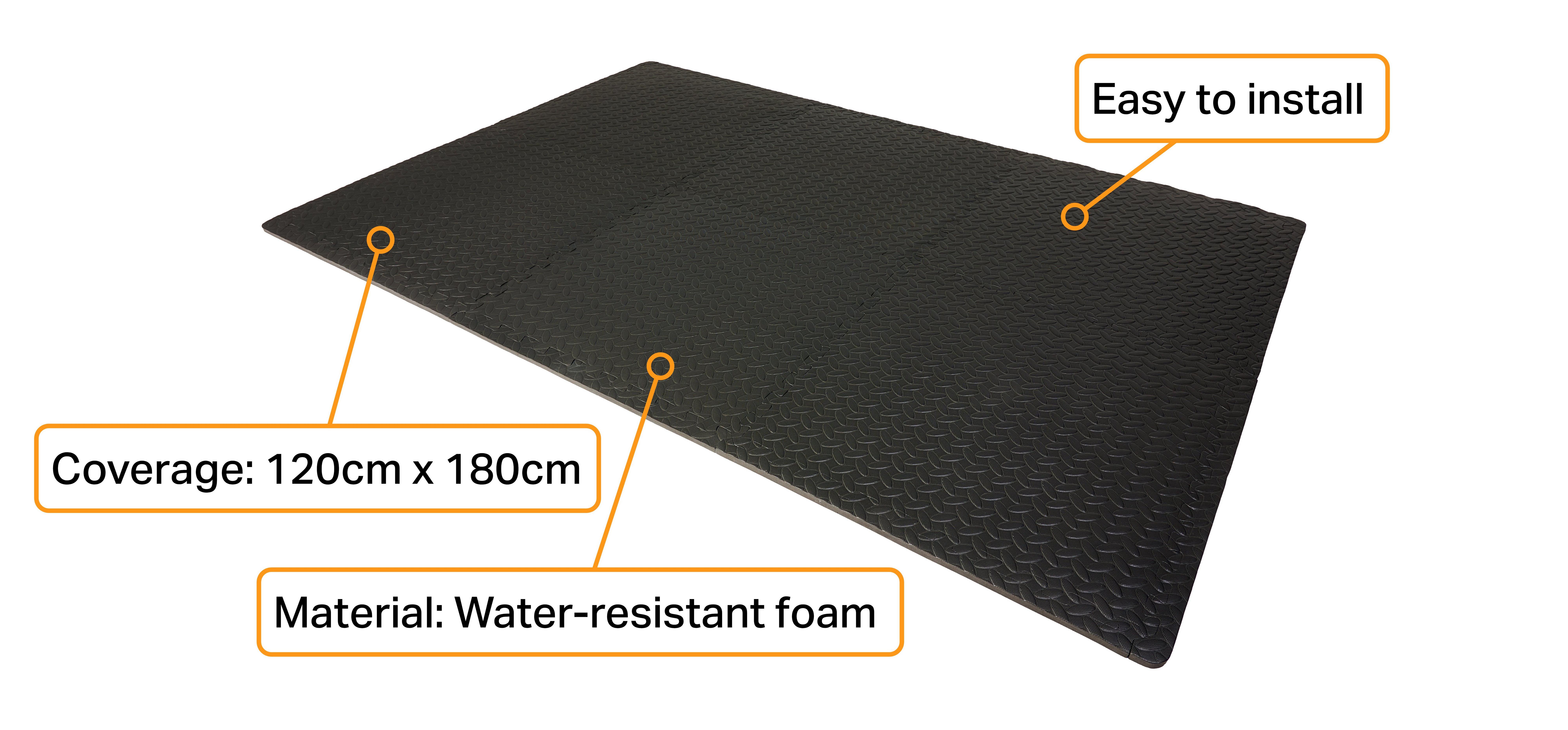 Halfords 6 Pack Black Floor Mats