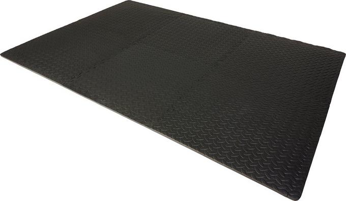 Comfy Feet Black Rubber Floor Mat - Non-Slip - 48 x 36 - 1 count box