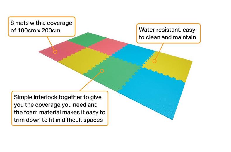 Halfords 8 Pack Coloured Floor Mats Halfords 8 Pack Coloured Floor Mats