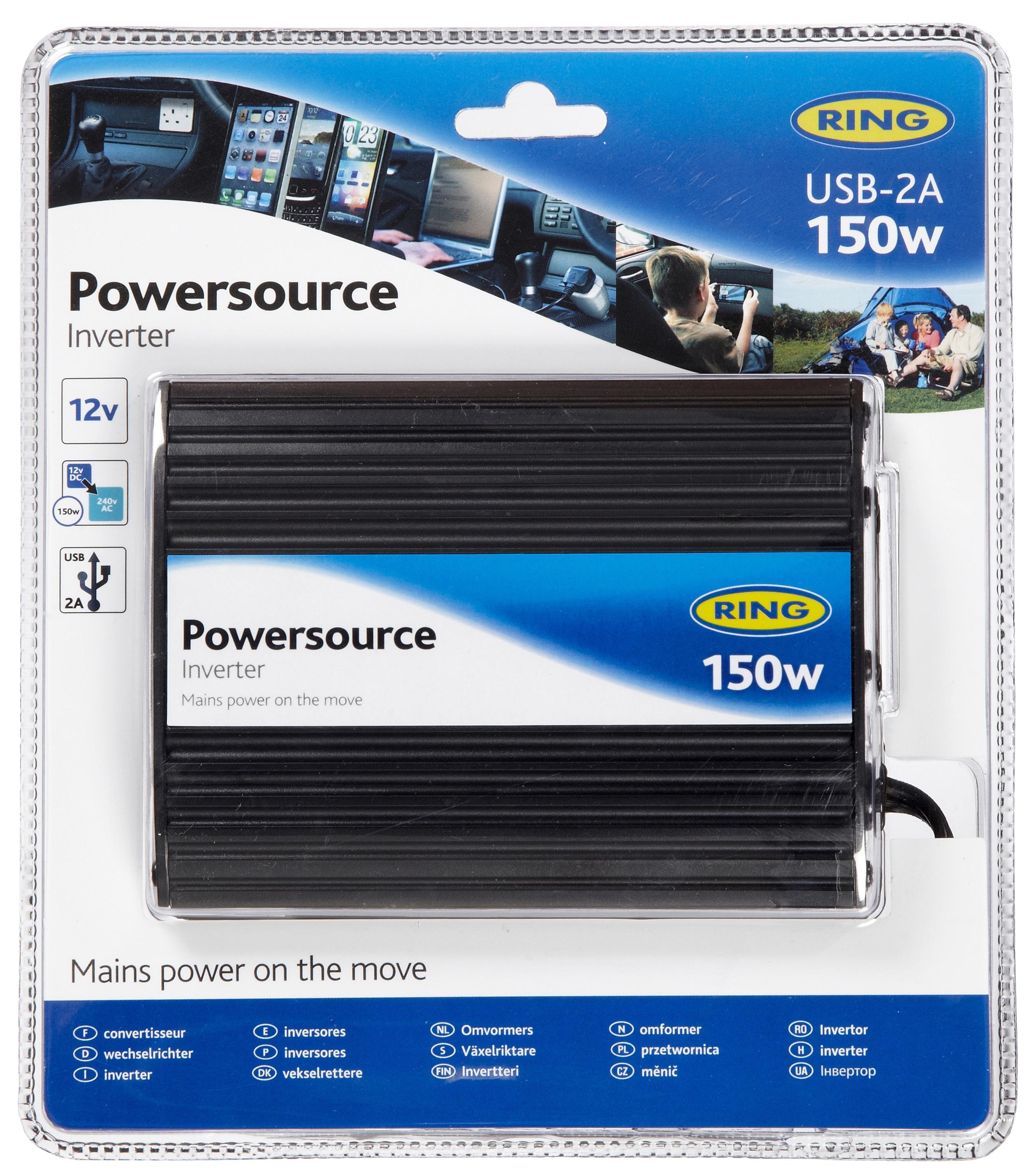 12v 150w Inverter with 2A USB