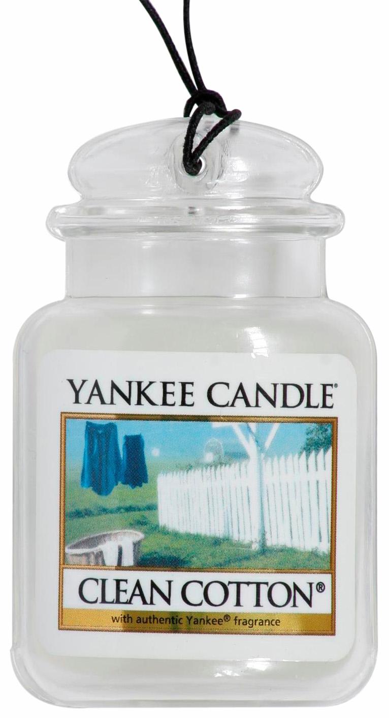 Yankee Candle Car Jar Air Freshener in Clean Cotton
