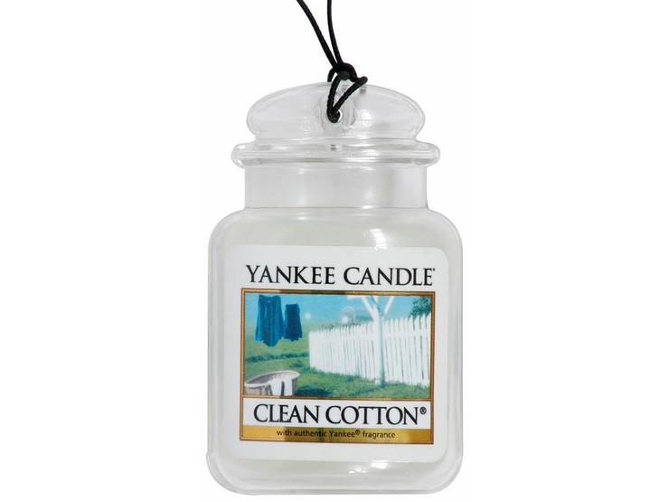 Yankee Candle Car Jar Air Freshener in Clean Cotton