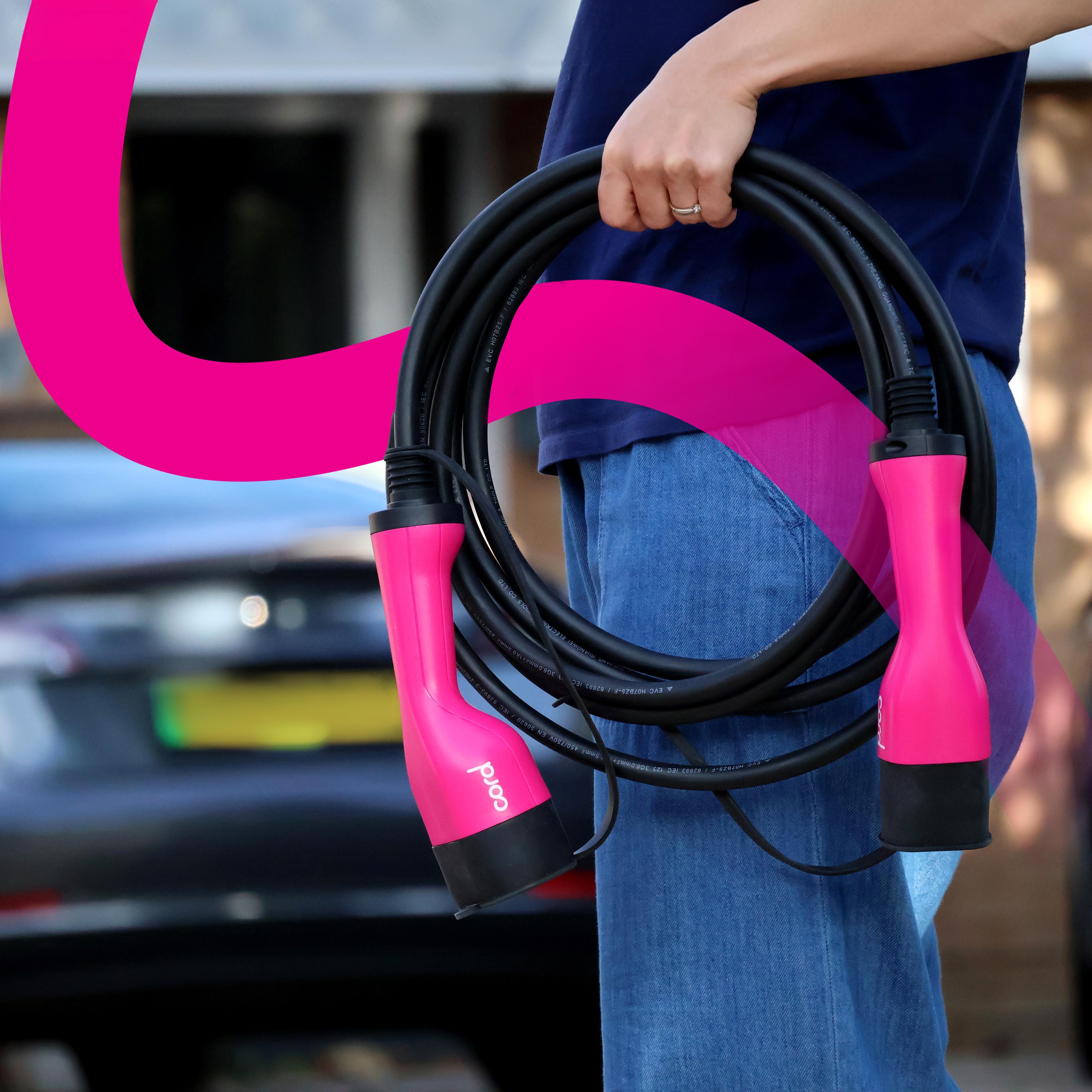 Cord Pink Cable 5m 230V 32A 7.4KW