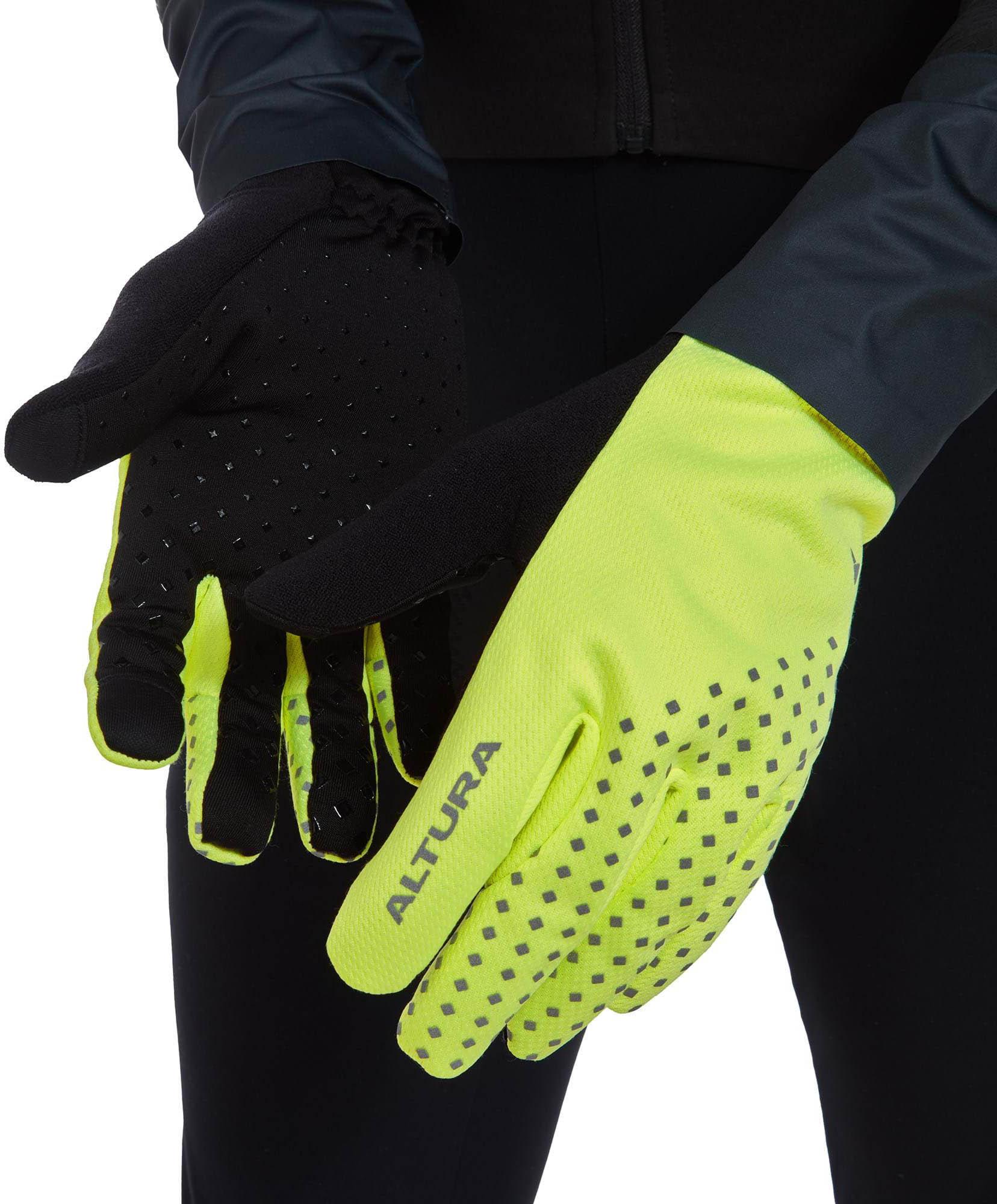 Altura Nightvision Unisex Windproof Fleece Cycling Gloves Yellow