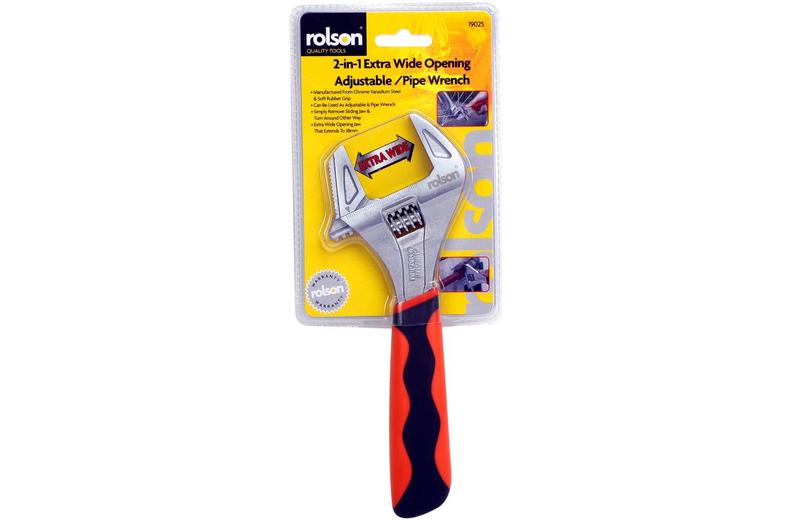 Rolson 200mm 2 in 1 Extra Wide Ad Wrench Rolson 200mm 2 in 1 Extra Wide Ad Wrench