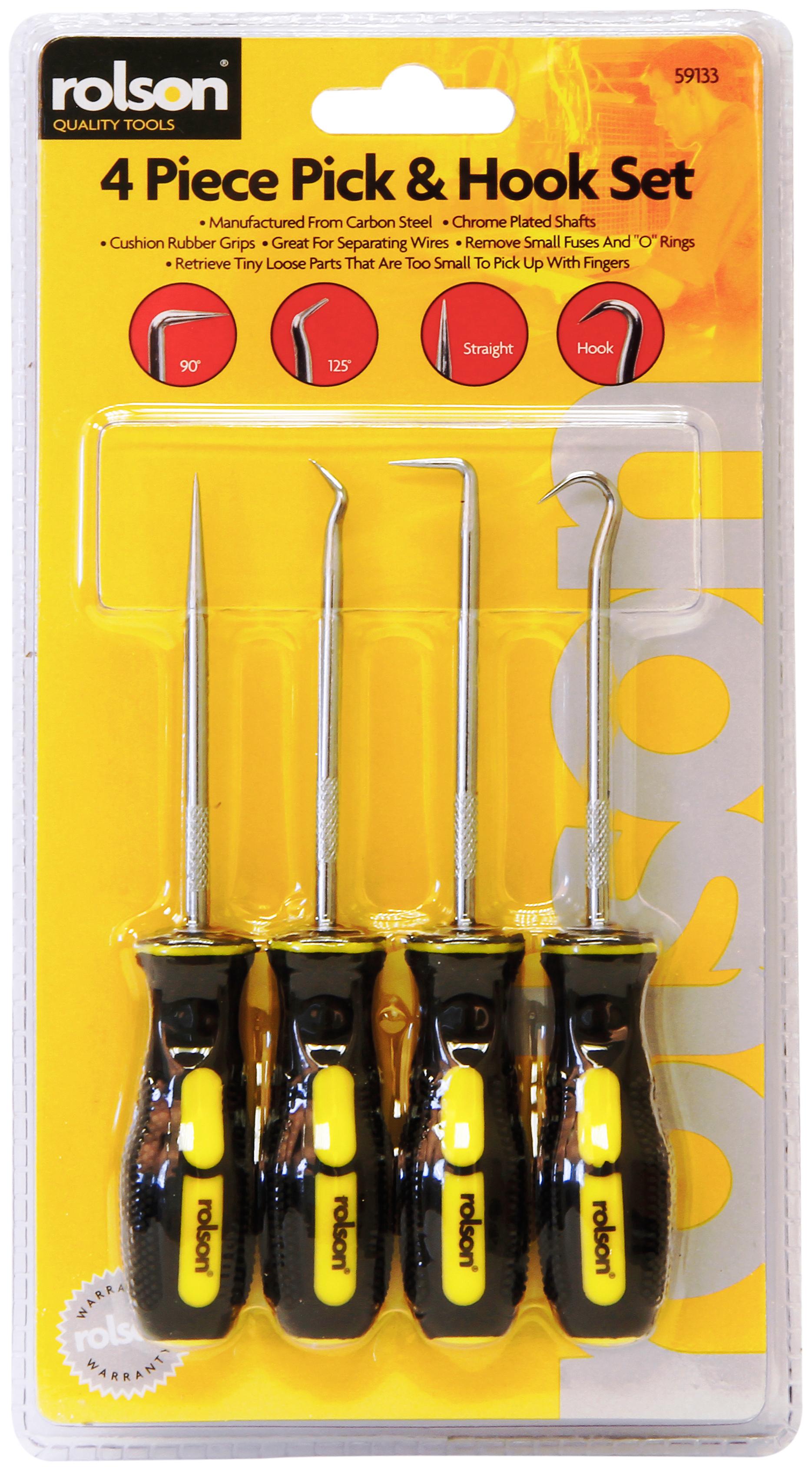 Rolson 4 Piece Pick & Hook Set