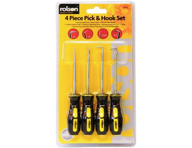 Rolson 4 Piece Pick & Hook Set