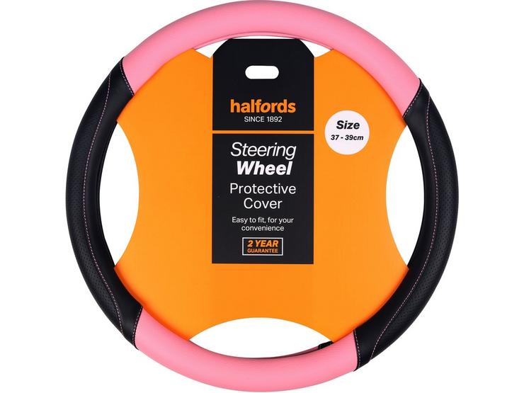 Halfords Pink steering wheel cover