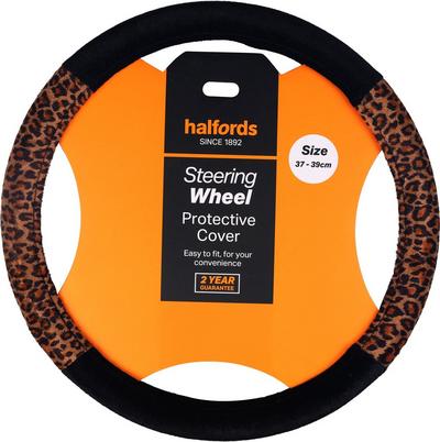 Halfords leopard steering wheel cover Halfords leopard steering wheel cover