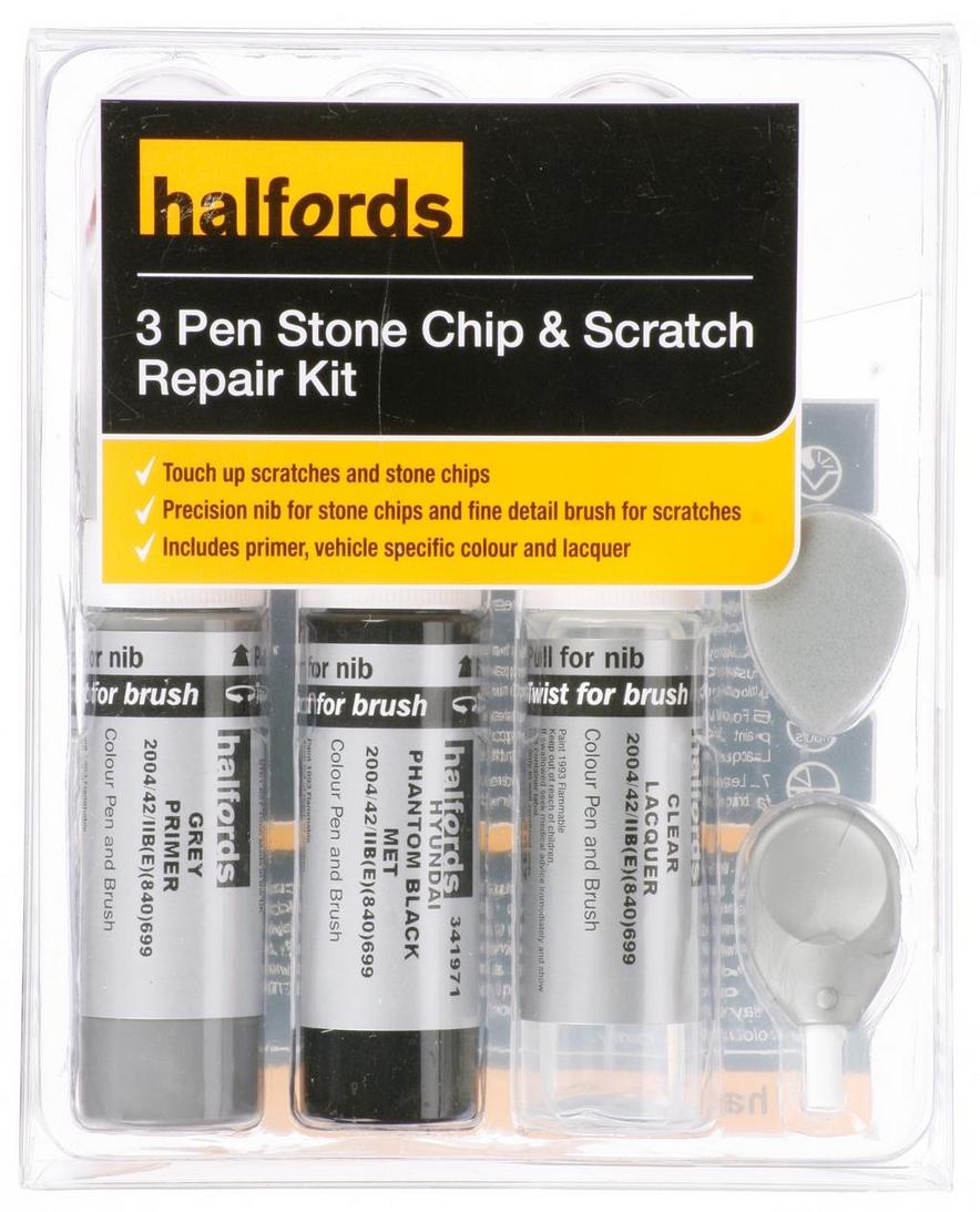 Halfords Hyundai Phantom Black Metallic Scratch & Chip Repair Kit