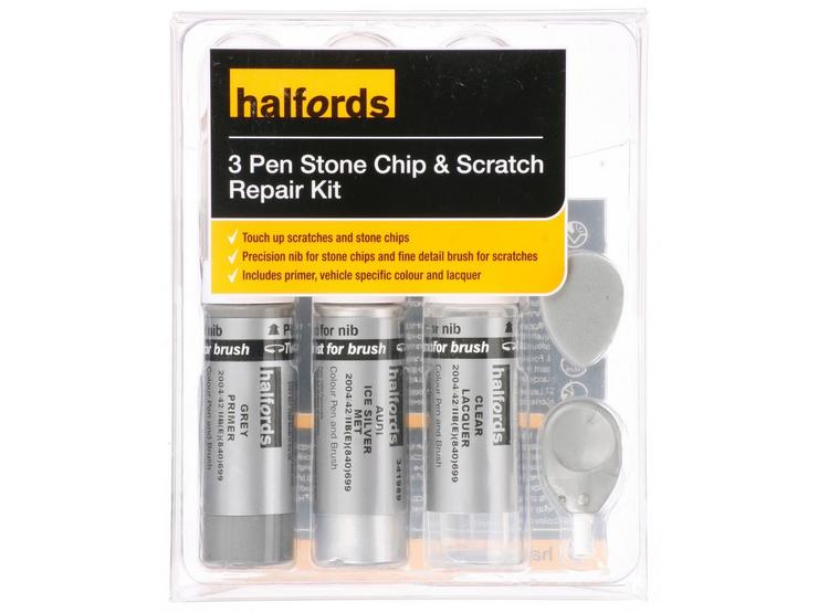 Halfords Audi Ice Silver Metallic Scratch & Chip Repair Kit