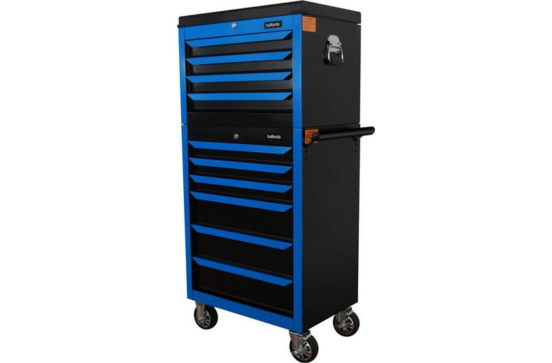 Halfords '27" 4 Drawer Top Chest in Neon Blue(With Auto return function) Halfords '27" 4 Drawer Top Chest in Neon Blue(With Auto return function)