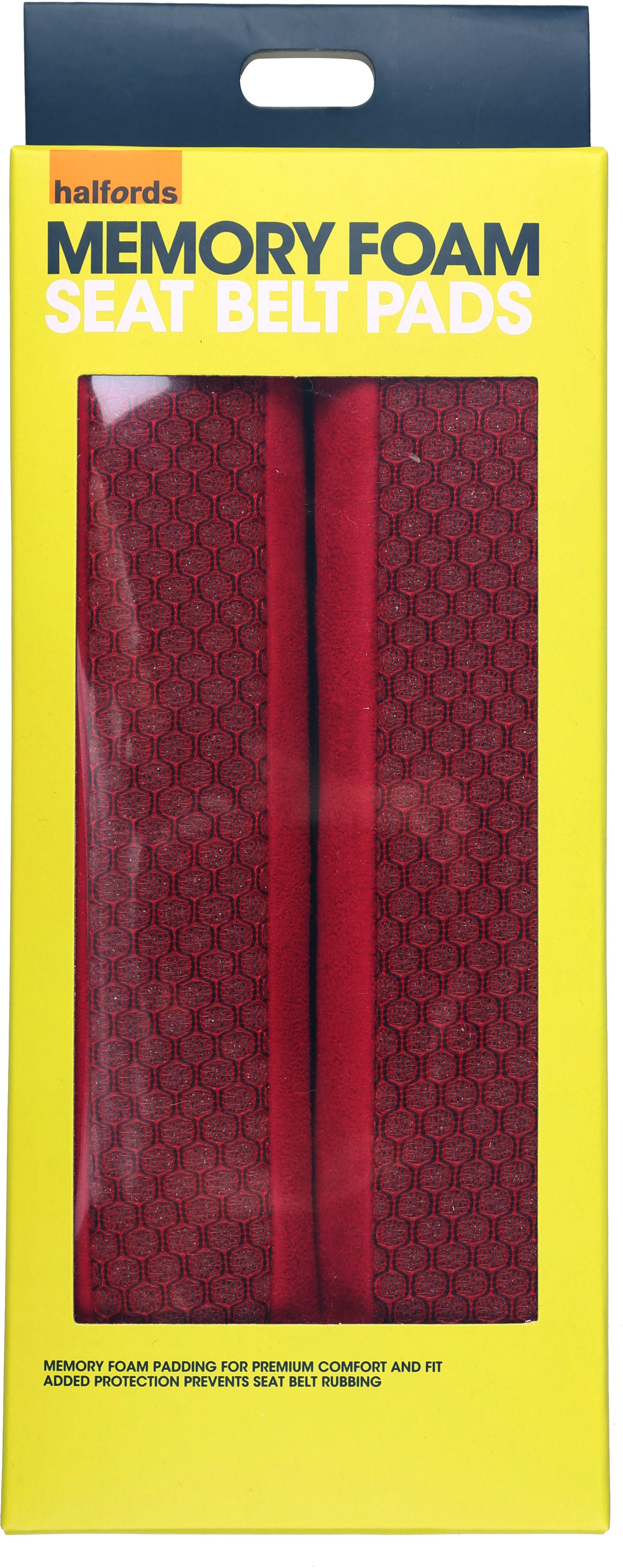 Red Memory Foam Seat Belt Pads