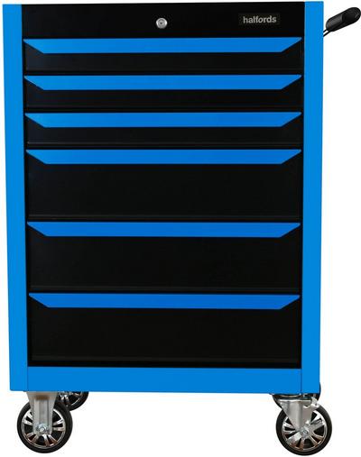 Halfords 27" Neon Blue 6 Drawer Cabinet Halfords 27" Neon Blue 6 Drawer Cabinet