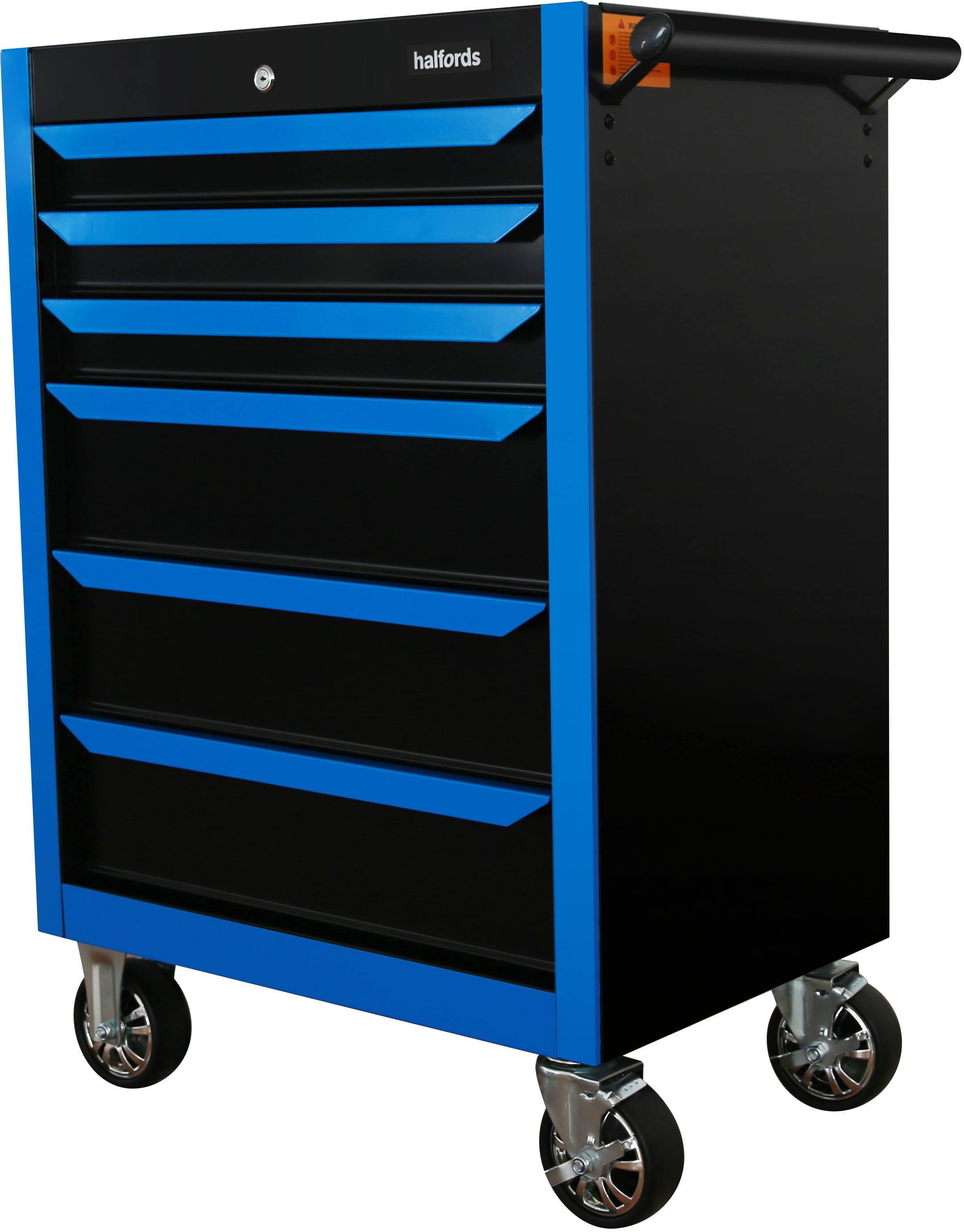 Halfords 27" Neon Blue 6 Drawer Cabinet
